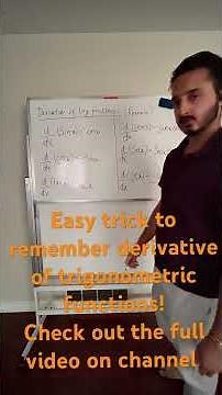 Easy trick to remember derivative of trig functions #maths #differentiations ￼