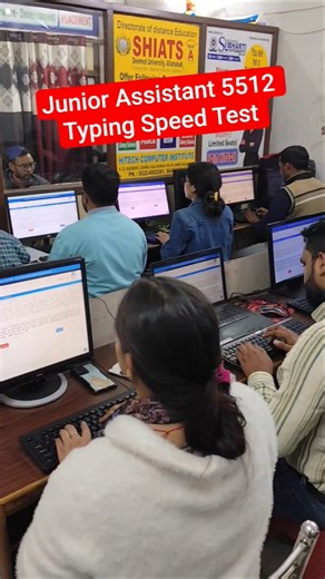 Typing speed test 💯 UPSSSC junior assistant typing test #shorts #motivation