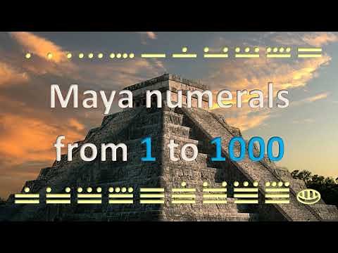 Maya numerals from 1 to 1000 𝋡, 𝋢, 𝋣, …, 𝋱, 𝋲, 𝋳, 𝋠