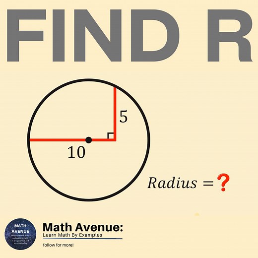 662K views · 3.1K reactions | FIND THE RADIUS #math #maths | Math Avenue : Learn Math By Examples | Facebook