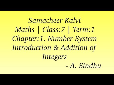 7th Maths Term 1 Samacheer | Chapter 1 | Number System | Introduction & Addition of Integers