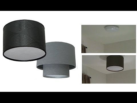 How to make a DIY Drum Shade Ceiling Light Cover