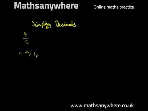 How to Simplify Decimals
