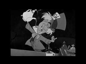 Alice in Wonderland (1951) Mad Tea Party BLACK AND WHITE EDITION