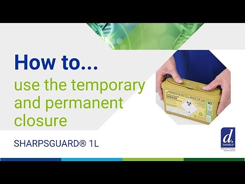 How to use the temporary and permanent closure on the SHARPSGUARD® 1 litre container
