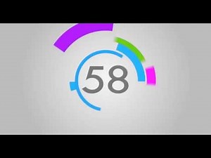 60 seconds Countdown ( v 249 ) circle Timer with Sound Effects and voice 4k