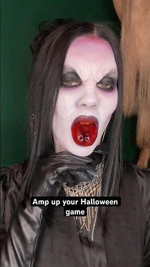 Using Mouth FX in blood red to add some gore to this Halloween look #halloweenmakeup #spfx