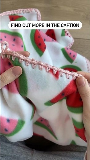 How to crochet an edge on a fleece blanket!
