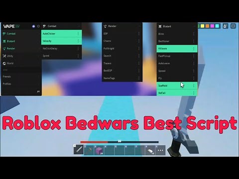 Roblox Bedwars Script Pastebin|Auto Clicker,No Click Delay,Kill Aura,Scaffold,Reduce Knockback &More