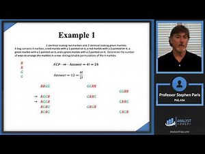 Distinguishable Permutation Examples ​​(SOA Exam P – Probability – General Probability Module)