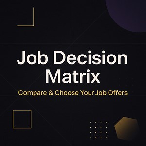 Stellenangebotsvergleichs-Matrix: EINFACHES Tool zur Entscheidungsfindung - Etsy.de