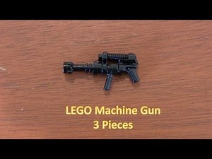 How To Build A LEGO Minifigure Machine Gun 3 Pieces