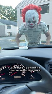 This creep in a clown mask was standing outside of my car #safety #selfdefense #selfdefensekeychain #safetybracelet | invisaWear