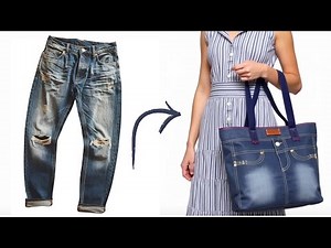 DIY Convert Old Jeans into a BAG