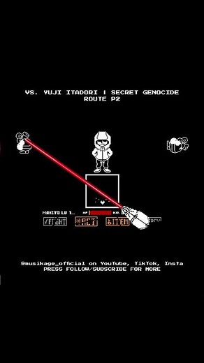 vs. Yuji Itadori | Secret Genocide Route Final Boss (Megalovania x AIZO) | Part 2 #Shorts