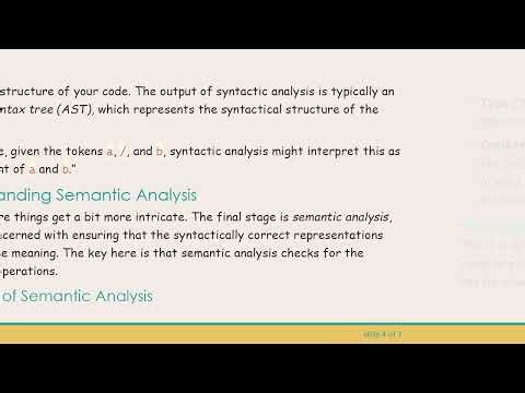 Understanding the Difference Between Syntax Analysis and Semantic Analysis in Compiler Design