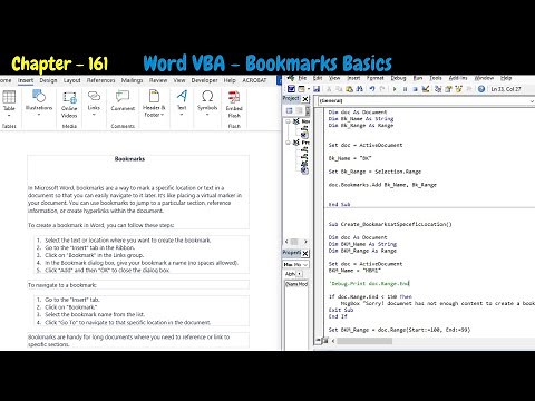Word VBA - Bookmarks Basics