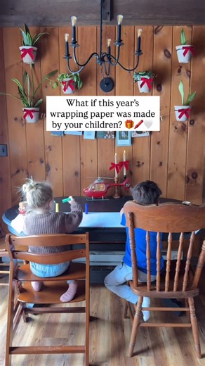 Lovevery on Instagram: "Why buy wrapping paper when the sweetest designs are already happening at your kitchen table? ❤️🎄 A sheet of paper and some art supplies can become the most meaningful part of your holiday gifts. When you wrap presents in your child’s artwork, you’re showing them that their creativity has a place in your family traditions — and that they can play a meaningful role in giving to others. 🥹 This simple DIY for Day 4 of our 12 Days of Activities invites kids into the joy of
