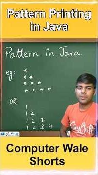 Pattern Printing in Java #ICSE #Computer #aloksir #amplifylearning