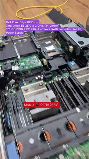 Dell PowerEdge R730xd- Intel Xeon E5 2670 x 2 CPU, (24 Cores)128 GB DDR4 ECC RAM, Hardware RAID co