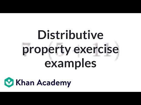 Distributive property exercise examples | Arithmetic properties | Pre-Algebra | Khan Academy