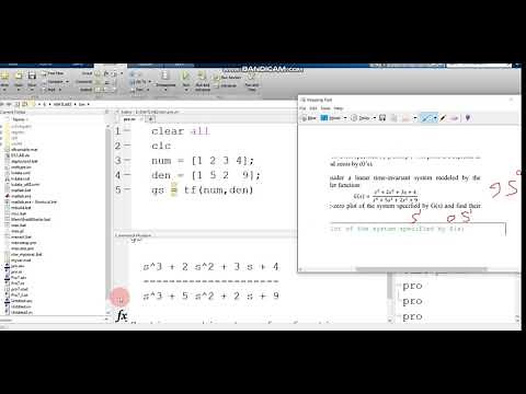 Laplace & Transfer Function Matlab