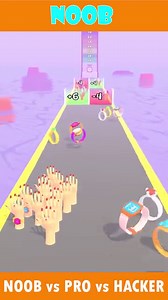 19K views · 162 reactions | NOOB vs PRO vs HACKER vs GOD in Hand Stack Gameplay that we will play in this video is: Hand Stack Collect more hands to collect more assets! Swipe to control and collect more hands! | Noob vs Pro vs Hacker | Facebook