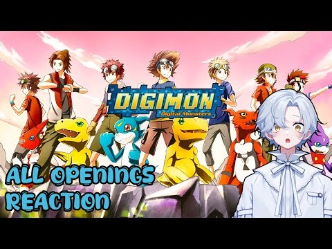 FIRST TIME REACTING TO DIGIMON ALL OPENINGS JAPANESE 1-14