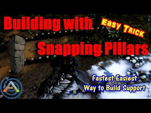 Ark - How to Snap Pillars in a Line: Quickest Most Efficient Way to Build Structural Supports