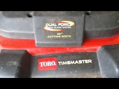 TORO Timemaster 30 inch issue