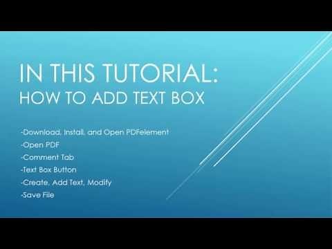 How to Add Text Box on PDF