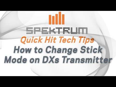 Spektrum Quick Hit Tech Tips - How to change stick modes on Spektrum DXs transmitter