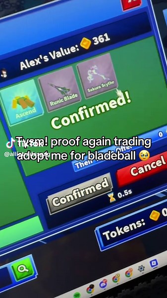 Trading Adopt Me for Bladeball - Proof Shared!