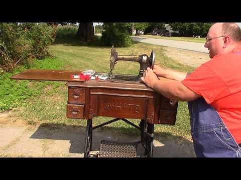 leather treadle sewing machine belt installation tutorial