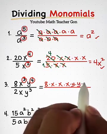 116K views · 1.3K reactions | Algebra: Operation on Monomials #math #mathteachergon #mathematics #mathtutorials #ALGEBRA | Ako si Teacher Gon | Facebook