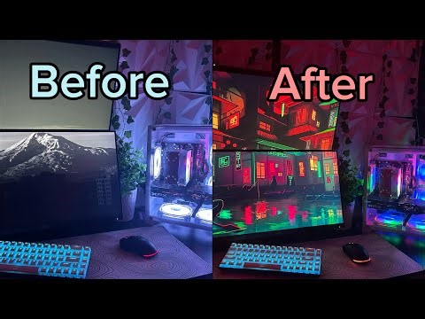 Transforming My Gaming Setup Into a Cozy Christmas Winter Setup 🎄