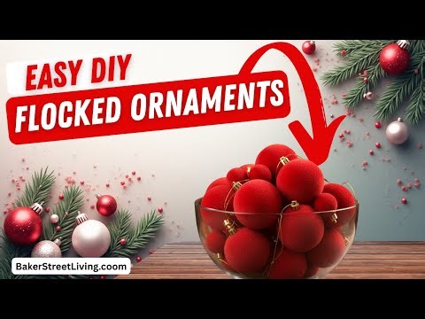 How to Make Flocked Ornaments (Easy DIY)