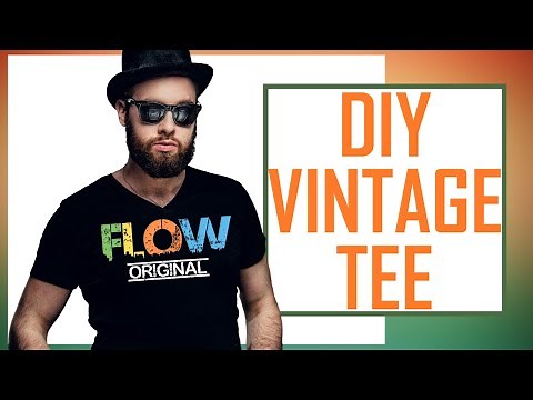 Cricut Tutorial- HTV Vintage Distressed T-Shirt
