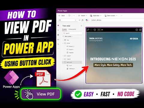 How to Show PDF in Power Apps Using Button Click | PDF Viewer Tutorial for Beginners #powerapp #tips