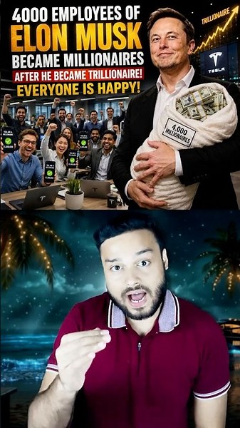 Elon Musk Gave Birth To 4,400 Millionaires As He Becomes World's 1st Trillionaire #shorts