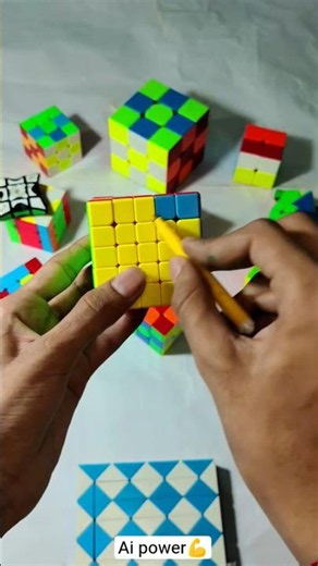 5by5 cube solve by using ai 😱 l ai tricks l #cube #shortclips #video
