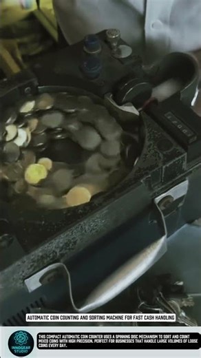 Automatic coin counting and sorting machine for fast cash handling #machine
