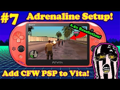 Vita CFW 7 - Adrenaline Setup! Virtual CFW PSP for Vita + GEpatch. PSP games 2.5x Resolution!
