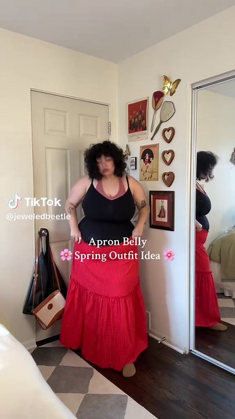 Chic Apron Belly Spring Outfit Ideas for Plus Size