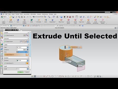 Nx Extrude Until Selected | Nx Extrude to Surface