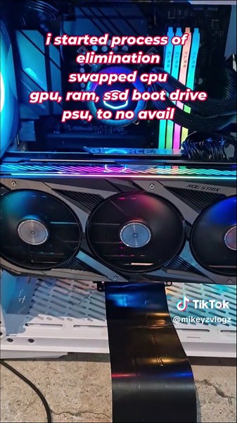 pc won't boot. vga boot debug led light on. after some troubleshooting. process of elimination. finally figured it was the riser cable. funny thing is when I plugged the riser cable into the lower pcie slots it worked ..it booted right away... I swapped cpu ram . put in 1 ram stick. swapped mobo ...same issue . once I swapped mobo and it was the same issue ... I realised it had to be the riser cable .. switched it out and voile it booted in the top pcie x16 slot..amazing... just goes to show som