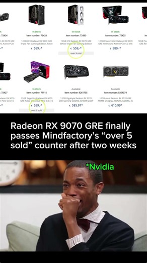 RX 9070 GRE Finally Sold... More Than 5 Units