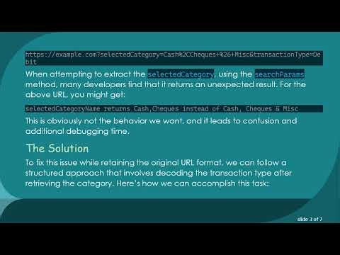 How to Properly Handle searchParams for URL Parameters in JavaScript