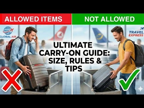 Ultimate Carry-On Guide ✈️ Size Limits,What You Can & Can’t Bring! 
