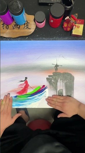 My friend left something in my heart. I want to see what it is. #hand painting #